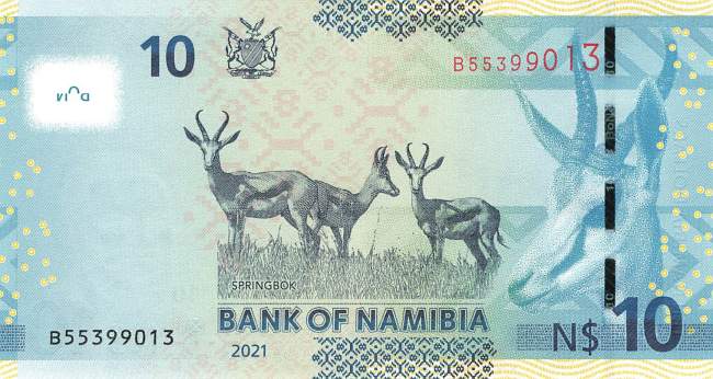 Namibia p16b 10 Dollar 2021